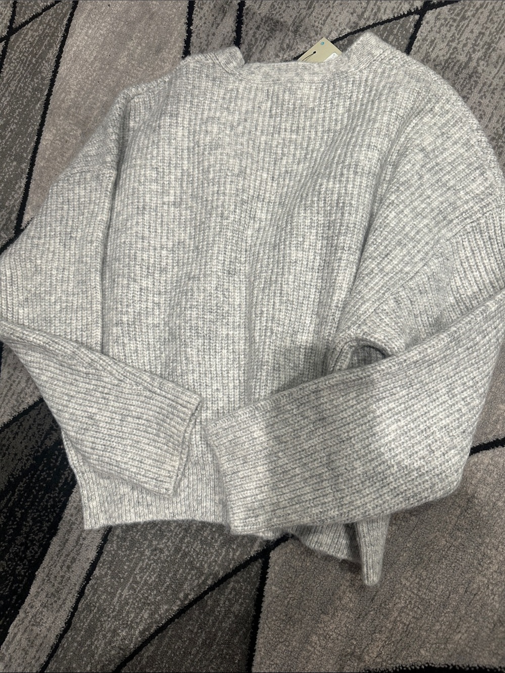 Primark Light Gray Ribbed Button-Front Cardigan - Picture 4 of 4